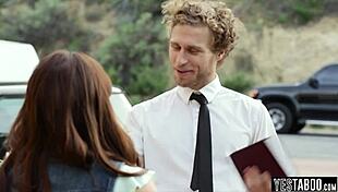 the pornstar tries MISSIONARY with a teen in bedroom