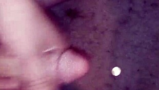 small cock cums hard while i watch, feeling every twitch of that fat solo session.