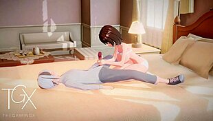 anime hentai futanari girl plays intense sex games with blowjob cowgirl anal in various positions