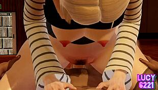 Dragon Ball's Android 18 shows off her strong combat power in this cartoon cosplay adventure