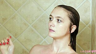 Charming Brunette Model Took a Shower 💦