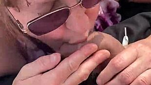 Nice big DDD tits in outdoor blowjob scene