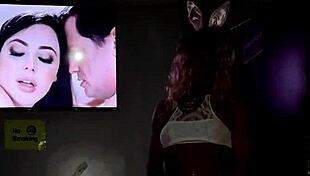 Theater Bunny In Cosplay Costume Teases With Ass, Stockings, And Heels While Masturbating Outdoors At Cinema