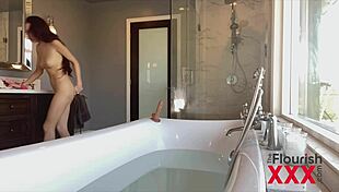 Sabina rouge in mansion bathtub solo