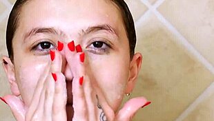 Charming Brunette Model Took a Shower 💦