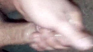 small cock cums hard while i watch, feeling every twitch of that fat solo session.