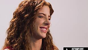 Up Close - Big Titted Redhead Lumi Ray Solo Female Masturbation