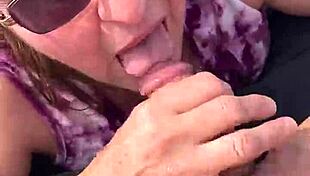 Nice big DDD tits in outdoor blowjob scene