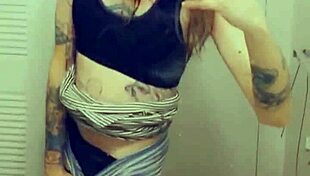 Miniskirt Tranny Loves Showing Her Cock With Pretty Panties And Clit