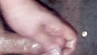 small cock cums hard while i watch, feeling every twitch of that fat solo session.