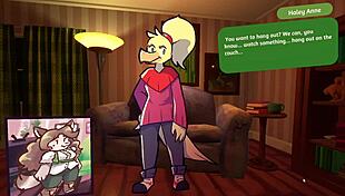 Two Chicks Dive into Furry Strip Poker Game Action