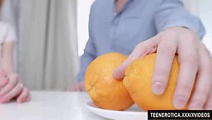 nubile teen's pussy and ass reamed, then oral cumshot