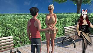 Golden Boy 19 Boldly Licks Pussy in Public Anime Cosplay Outdoors