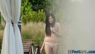 kinky babe gives footjob and tugs 😍