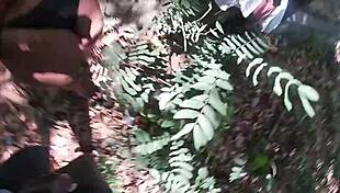watch this safado drag the teen slut into the woods for some wild sucking and fucking