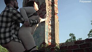 Intense Emotions Build As He Pumps A Lot Of Cum Into Her Pussy During Hard Public Fucking