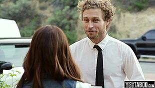 the pornstar tries MISSIONARY with a teen in bedroom