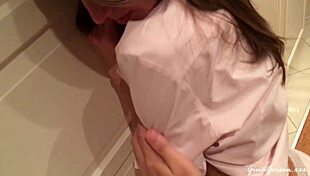 I's so excited doing solo with my white stockings, feeling all tingly.