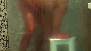 wife giving blowjob in shower