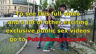 oh wow, young cute alexis crystal in a wild street threesome orgy!