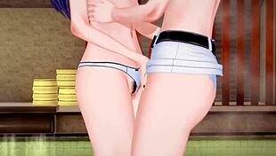 Sakurauchi riko and tsushima yoshiko engage in passionate lesbian hentai scenes with intense orgasms