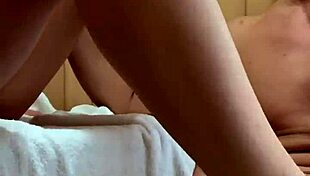 malena teases christian clay with a blowjob in the sauna, swallowing his load