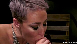 Huge Tits MILF Dominates Ebony Lesbian Anal