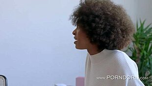 Beautiful black beauty in hot lesbian scene