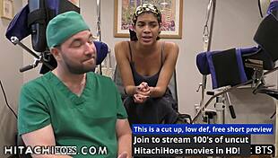 Freshman maya fierce gets intense hitachi wand orgasms from doctor tampa during college physical
