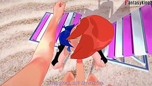 Yae Miko's Beach Bikini Sex