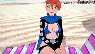 Yae Miko's Beach Bikini Sex