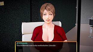 In my new family, the milf is licking big tits and diving into pussy