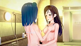 Sakurauchi riko and tsushima yoshiko engage in passionate lesbian hentai scenes with intense orgasms