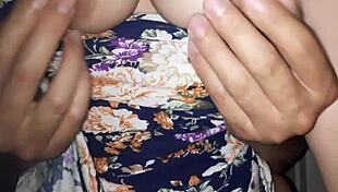 unfaithful latina wife gets caught having pussy sex on chair at night