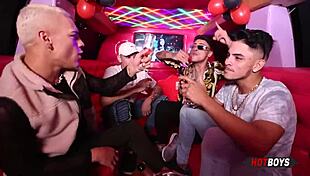 celebrating my birthday in a limousine with an emotional gay orgy