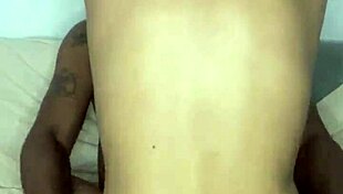 18-year-old Latina rides black cock for creampie