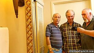 blond threesome strapon fucking young tight anal with cumshot and handjob 😈💦