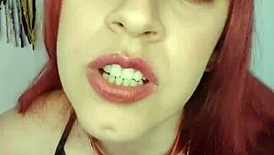 Beautiful Redhead in Bunny Costume Showing Off