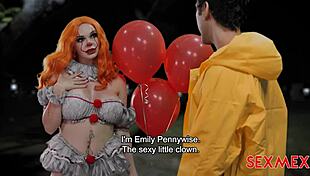 feeling sexy and scary with emily thorne in halloween blowjob