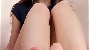 Hot Girl Footjob Dildo After College