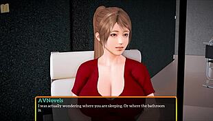 In my new family, the milf is licking big tits and diving into pussy