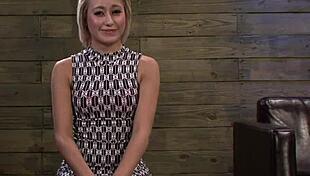 Lesbian BDSM threesome with strapon and cage play