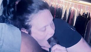 Brunette gets a deepthroat and a facial in a big cock scene