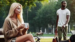 Cheating white wife meets black man at park for bbc audio story