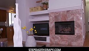 Stepdaughter Lily Adams cums on stepdad's big dick in POV.