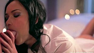 Blonde Couple's Intense Blowjob on Rainy Day