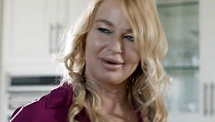 Lesbian milf licks shaved pussy of petite college babe with big ass