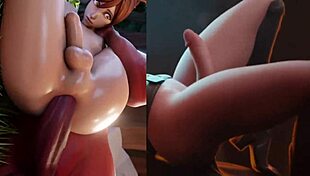 Male engages futanari in compilation, futanari interacts with futanari