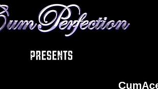 randy model swallows cum in blowbang facial