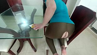 Stepsister Exhibitionist With Giant Cameltoe Asks For Chores Accompaniment Then Gets Fucked And Pussy Ass Licked